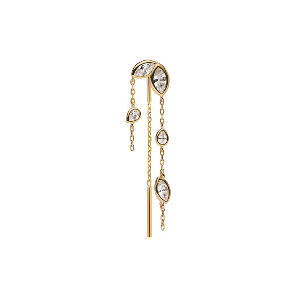 Swift Earring 03, Right, gold, Maria Black