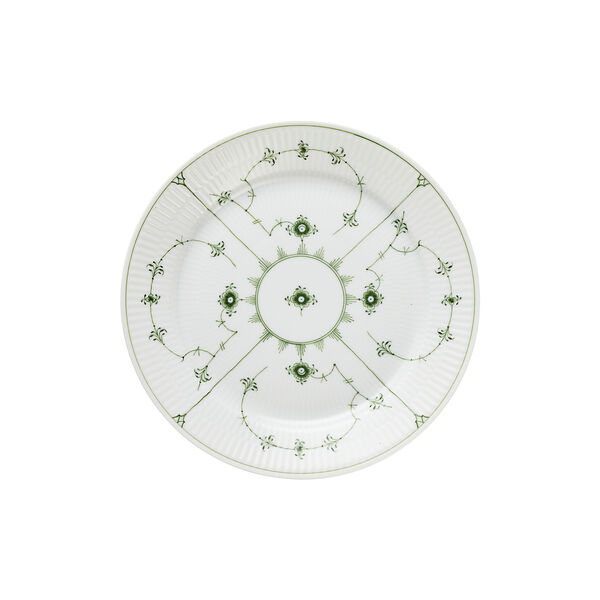 Green Fluted Plain Plate &Oslash; 27 cm, Royal Copenhagen