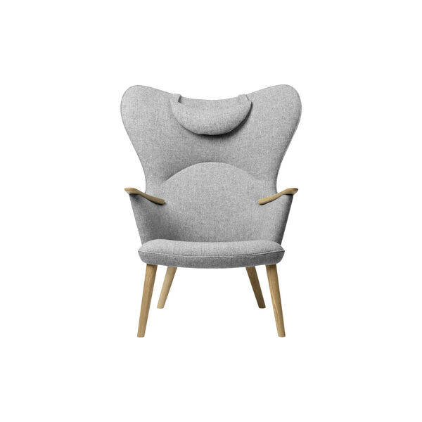 CH78 Mama Bear Lounge Chair, light grey/oiled oak, Carl Hansen & Søn