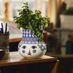 Olga Vase, blue, Bjørn Wiinblad