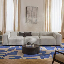 Lennon Modular 4-Seater Sofa, boucl&eacute; off white, Westwing Collection