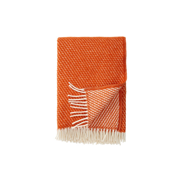 Velvet wool blanket, rust, Klippan Yllefabrik