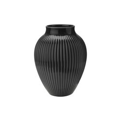 Knabstrup vase ripple, black, Knabstrup Keramik