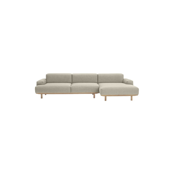 Reason 2 Seater Sofa with Chaiselong, Re-Wool 218, Bruunmunch Furniture