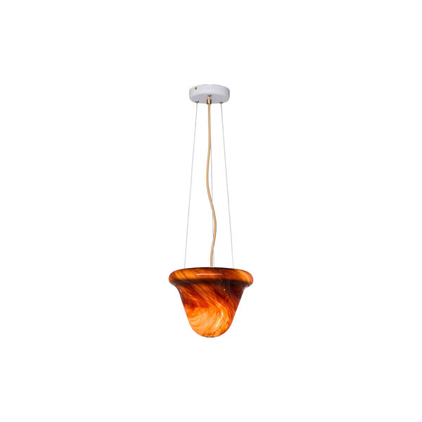Neo Pendant Light, textured white/chocolate, Original BTC