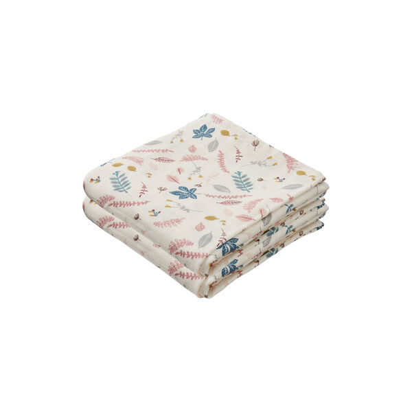 Muslin Cloth Set, pressed leaves rose, Cam Cam Copenhagen