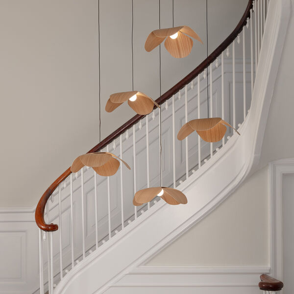 Forget Me Not Cluster 5 Pendant, oak, UMAGE