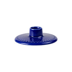 Rhombe Color Candle Holder, dark blue, Lyngby Porcel&aelig;n