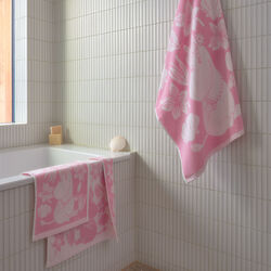 Moomin hand towel seashells pink, Moomin Arabia