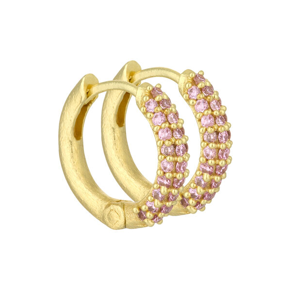 Earring with Zircons, gold/pink, Pure by Nat