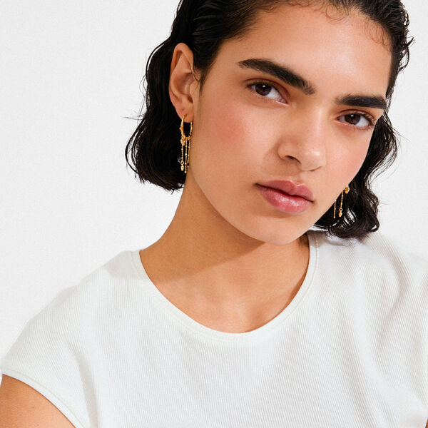 MYLAN earrings, gold plated, Pilgrim