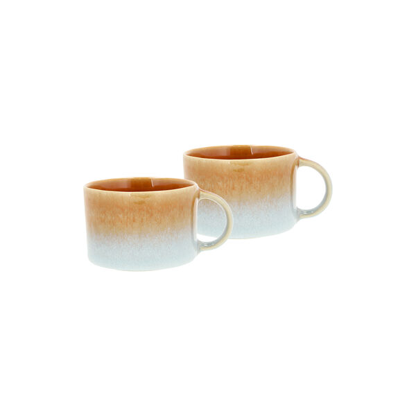 Styles Mug with Handle 2 pcs, blue/amber, Villa Collection