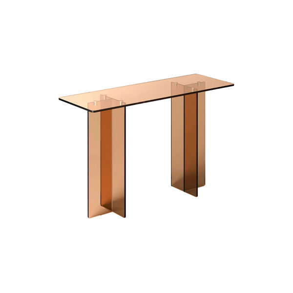 Anouk Glass Console, brown transparent Anouk Glass Console, brown transparent, Westwing Collection