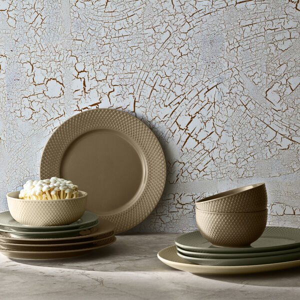 Rhombe Earth Bowl, clay, Lyngby Porcel&aelig;n