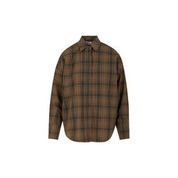 CC Heart ALIA loose shirt, golden brown check, Coster Copenhagen