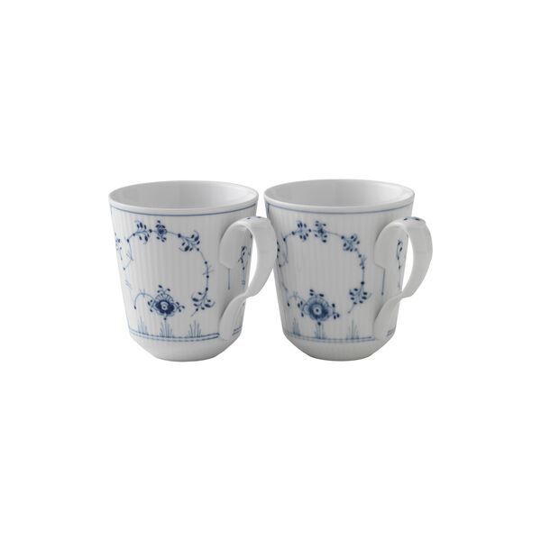 Blue Fluted Plain Mug 38 cl, 2 pcs, Royal Copenhagen
