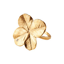 Statement Firkløver Ring, gold-plated, Flora Danica Jewellery