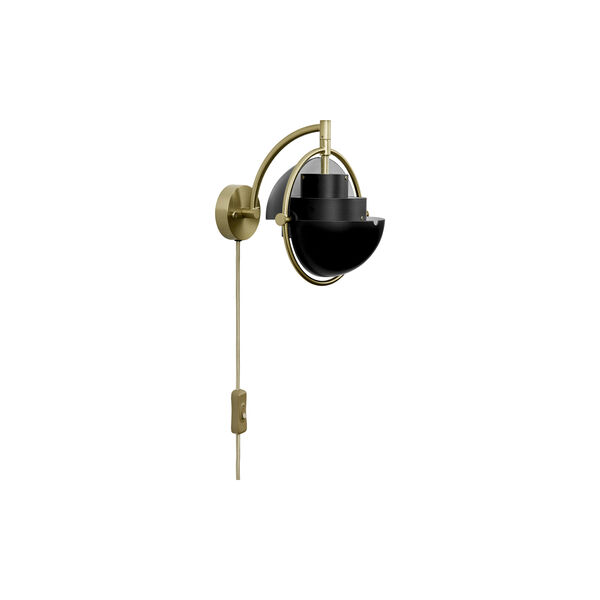 Multi-Lite Wall Lamp, black semi matt/brass, GUBI