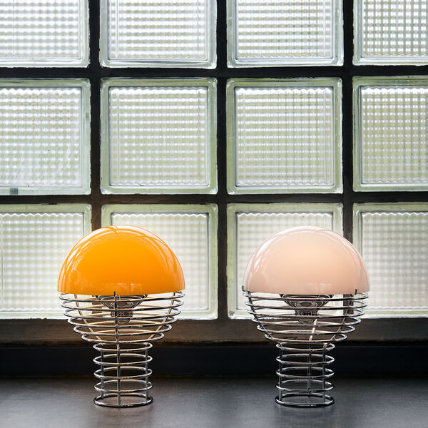 Wire Portable Table Lamp, orange, Verpan
