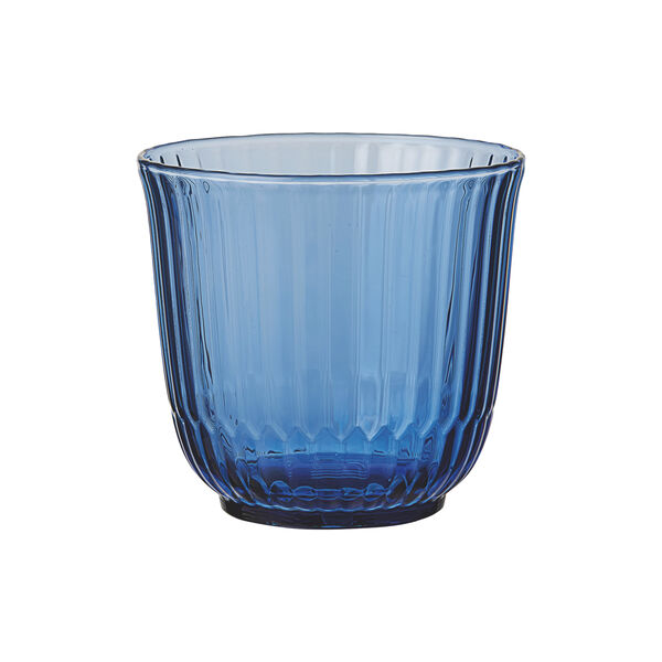 Waves Water Glass low 2 pcs, blue, Royal Copenhagen