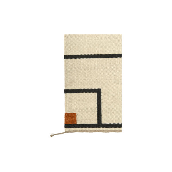 Rug VK-1, white/black, NORDICMODERN