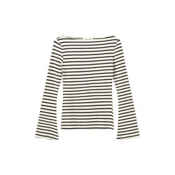CeceSW Boat-Neck Long-Sleeve T-Shirt, white black striped, Sofie Schnoor