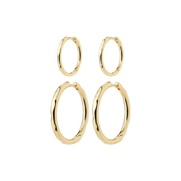 EVE Hoops 2-in-1 set, gold plated, Pilgrim