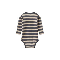 Body L/S Freddie, greyblue stripe, Wheat