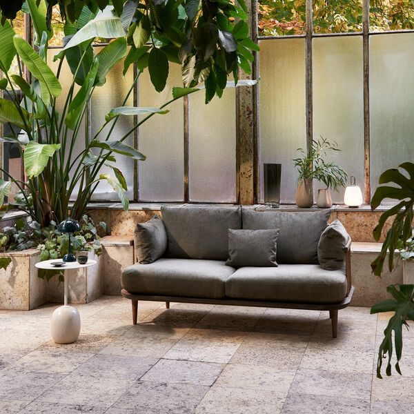 Fly SC2 2-seater Sofa, Hot Madison 093/smoked oiled oak, &Tradition