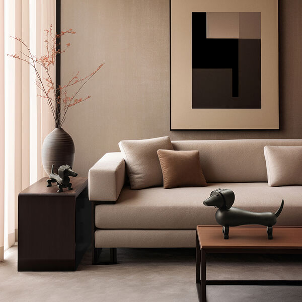 Dog Medium, dark stained oak, Kay Bojesen Denmark