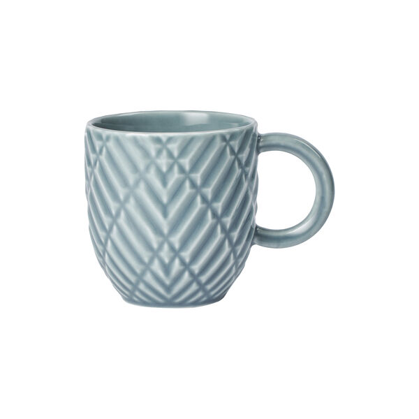 Samsurium Art deco mug, blue/grey, Dottir Nordic Design