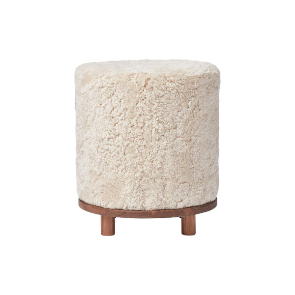 Simon Stool, pearl/walnut Simon Stool, pearl/walnut, NATURES Collection