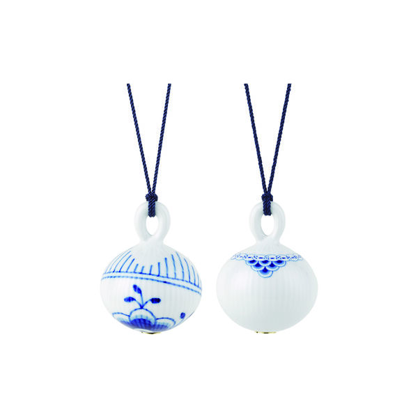 Blue Mega Fluted and Princess Christmas bauble set 2 pcs., Royal Copenhagen