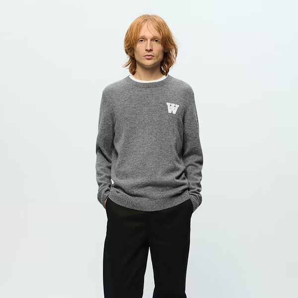 WWTay Pullover, light melange grey, Wood Wood