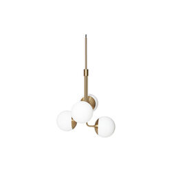 Lord Bouquet Chandelier, brass/opal, Rubn