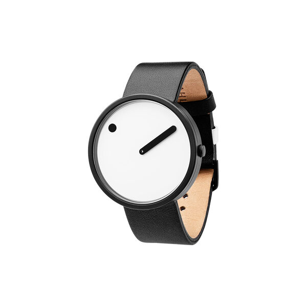 PICTO Wrist Watch, white/matt black/black, PICTO