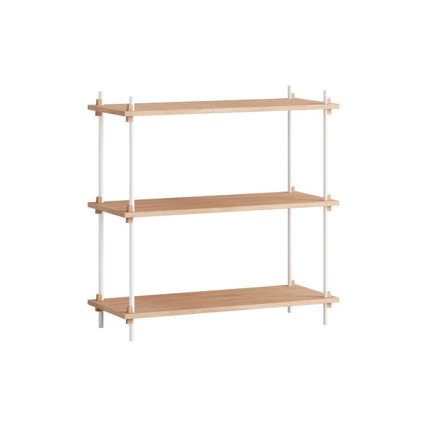 Shelving System &ndash; S.85.1.A, oak/white, MOEBE