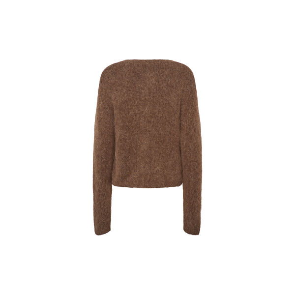 6873RDFPetra knit cardigan, chocolat, RUE de FEMME