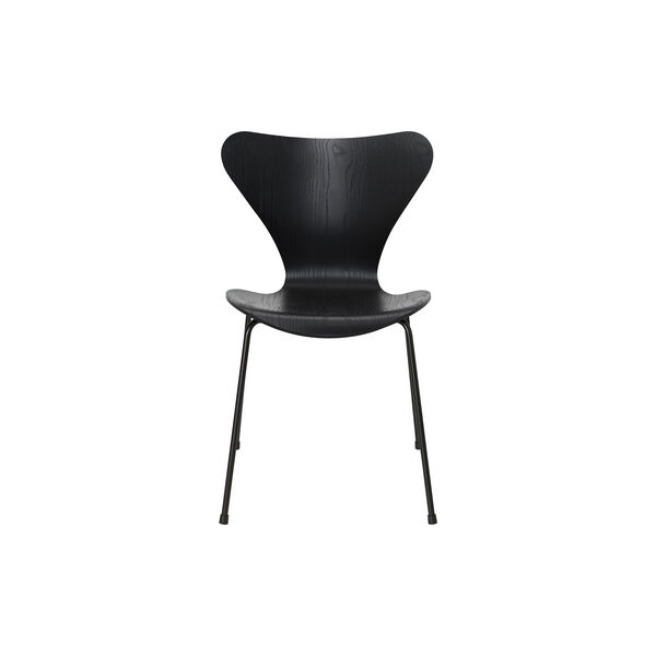 Series 7&trade; 3107 Monochrome Chair, ash, black, Fritz Hansen