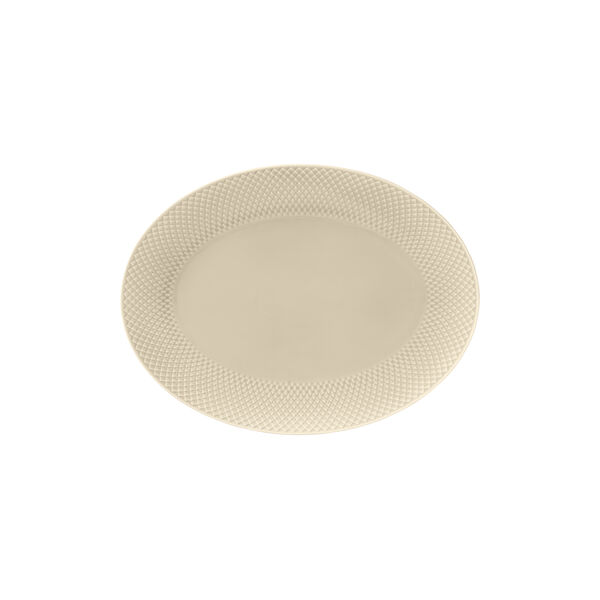 Rhombe Earth Oval serving dish, marble, Lyngby Porcel&aelig;n