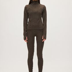 Merino Wool Leggings Haze, dark brown melange, Rethinkit