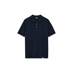 MMGKyle Bouclé SS Polo, navy, MOS MOSH Gallery