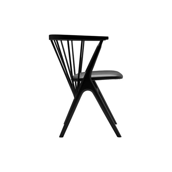 Sibast No 8 Dining Chair, black lacquered beech/black, Sibast Furniture