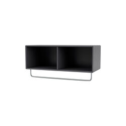 COAT Shelf with Clothes Rack, 36 coal, Montana Furniture