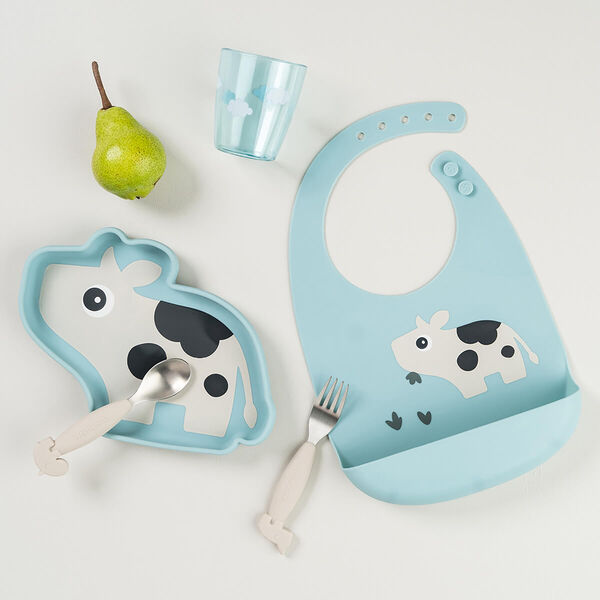 Dotti Silicone Bib, blue, Done by Deer