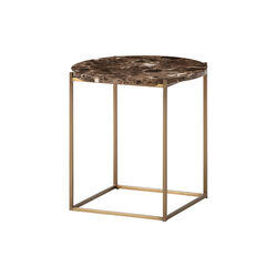 Circle Side Table, brown/brass, Wendelbo