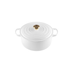 Signature round cast iron pot &Oslash; 28 cm, white, Le Creuset