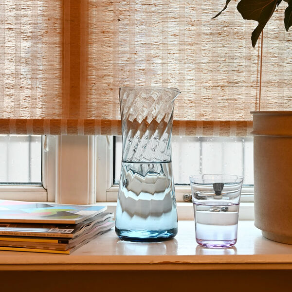 Concave carafe, atlantic blue, Stilleben
