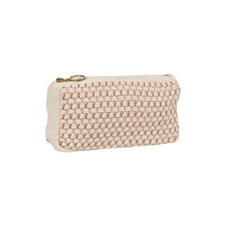 Knitted Clutch Multi, beige-rose-brown, By LOHN
