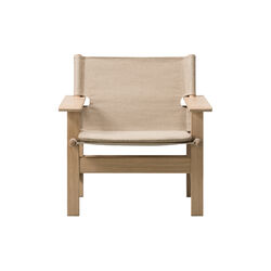 The Canvas Chair with Cushion, soap treated oak/canvas, Fredericia Furniture